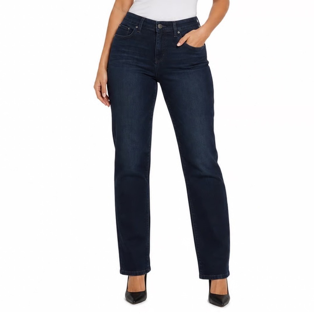 Jennifer Lopez Womens Dark Wash Denim Capri Jeans Size 6 Blue Stretch Cropped